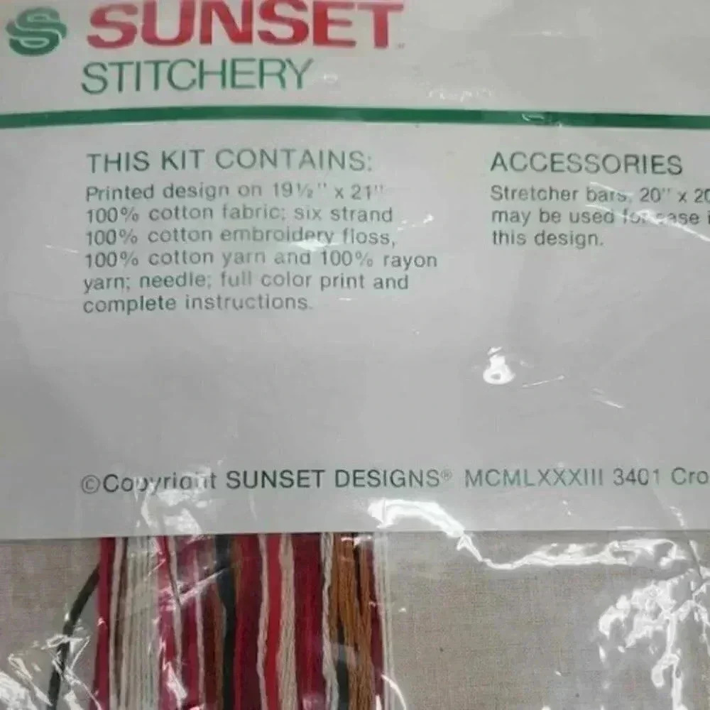Vintage Sunset Stitchery Stocking - Picture 3 of 4
